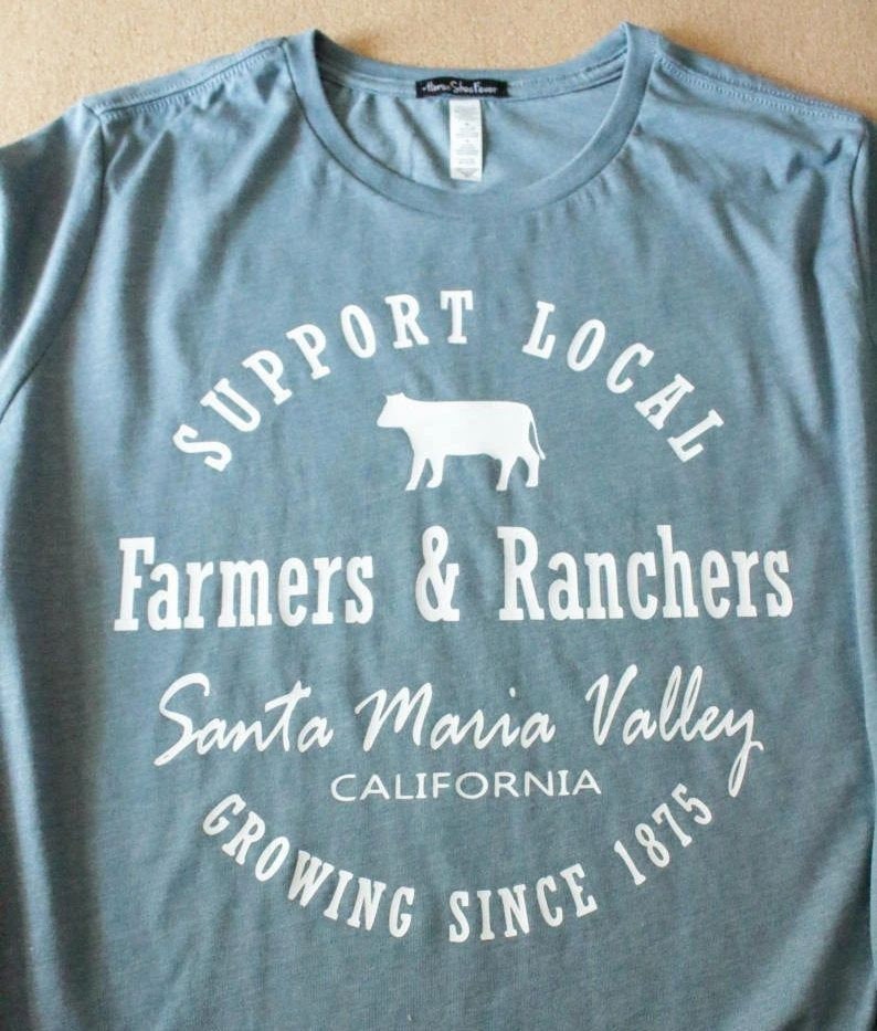 Farmer & Rancher T Shirt. Santa Maria, CA. Cowgirl Relaxed Slouchy Shirt, Rodeo, Swag, Western, Country, Ranch, CA Shirt, Women's, Yoga Tee. image 4