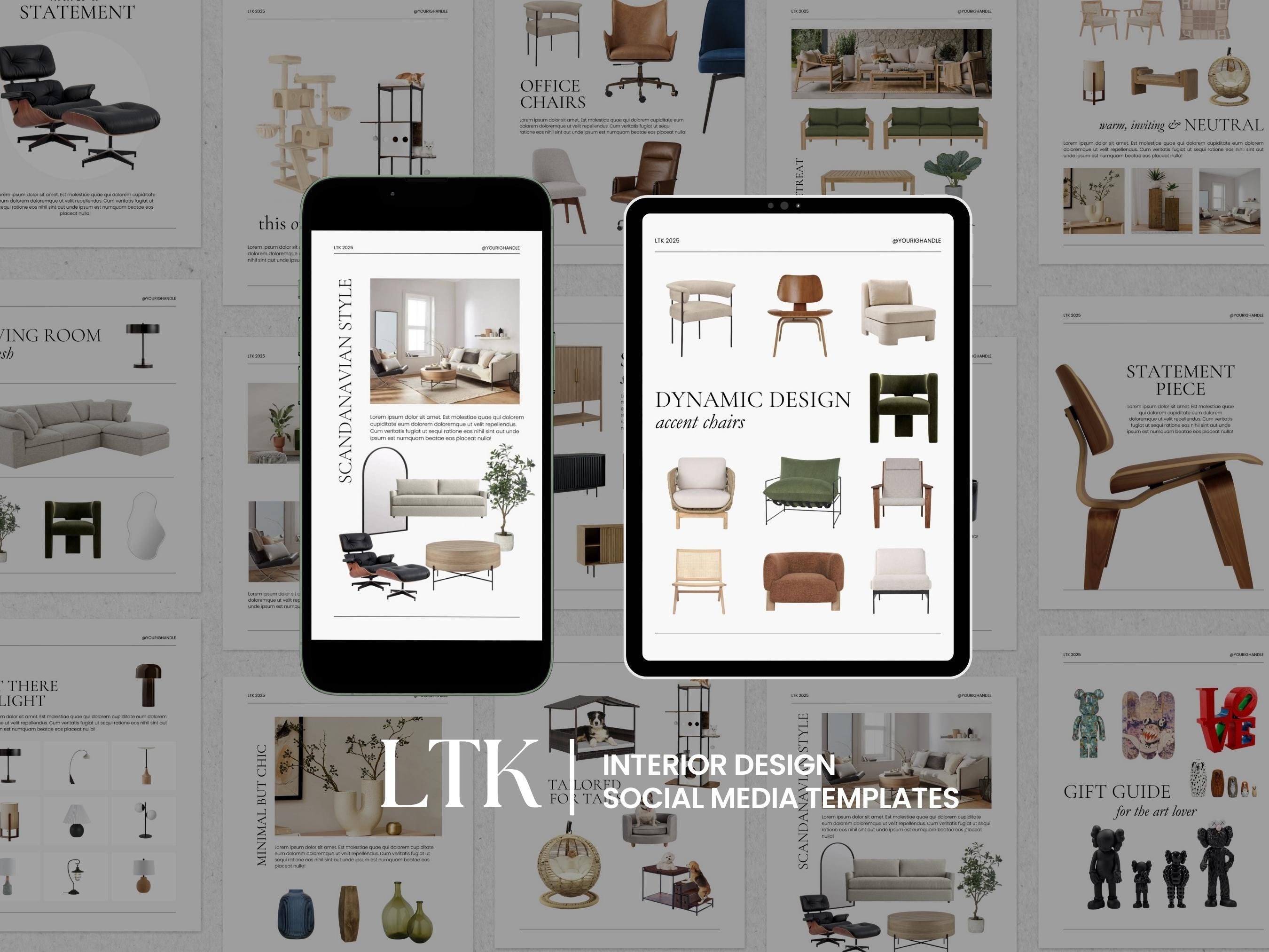 Interior Design LTK Templates: Canva Instagram Layouts (PDF) - Etsy