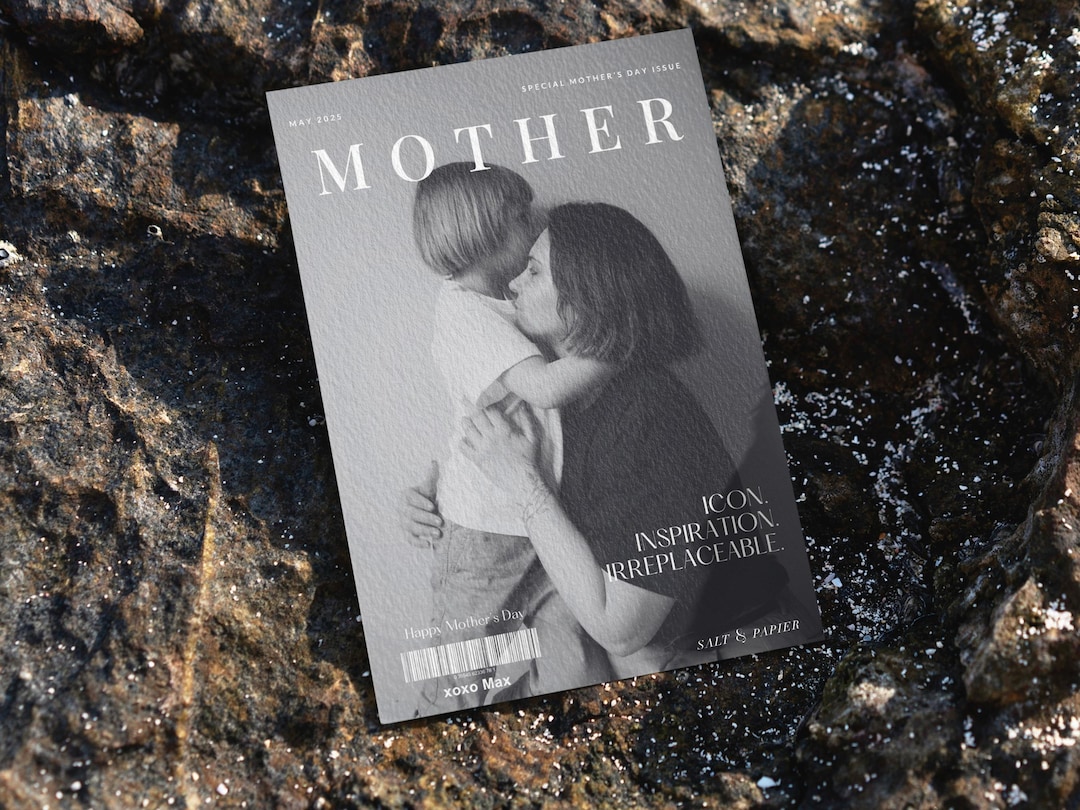 Mother’s Day Magazine Card, Personalized Magazine Cover Template, Canva ...