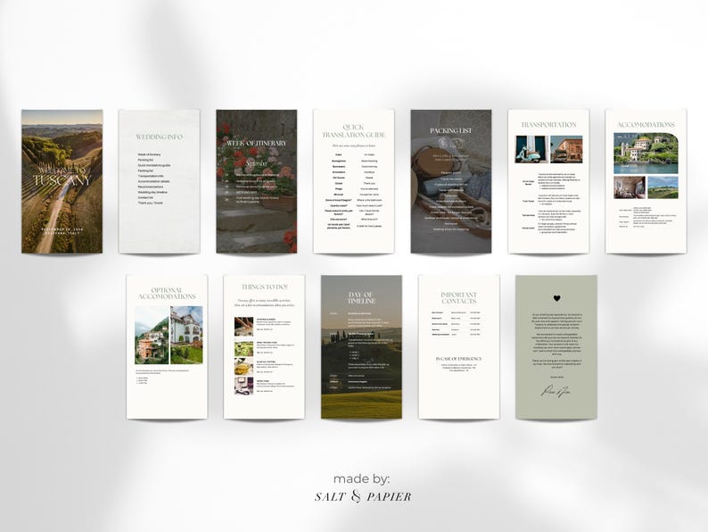 Destination Italy Wedding, Guest Guide, European Wedding, Mobile Canva Template, Pre-written content image 2