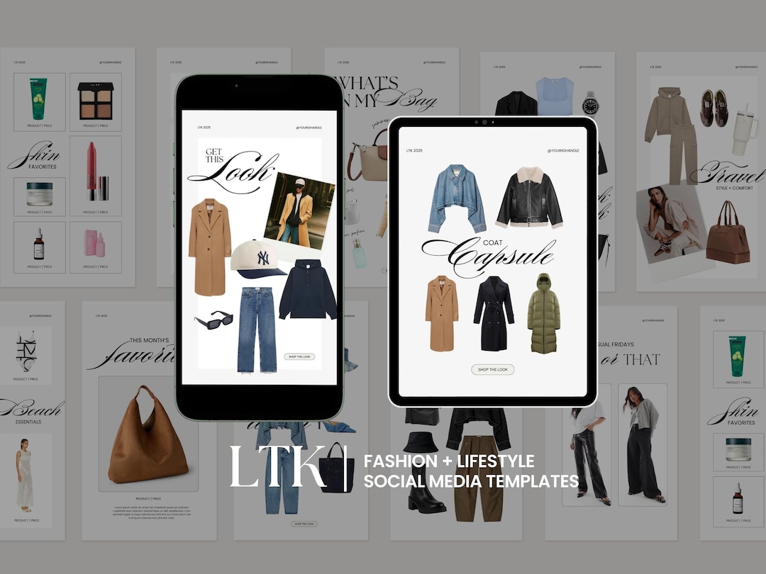Fashion Social Media Templates, Canva Layouts (PDF File) - Etsy