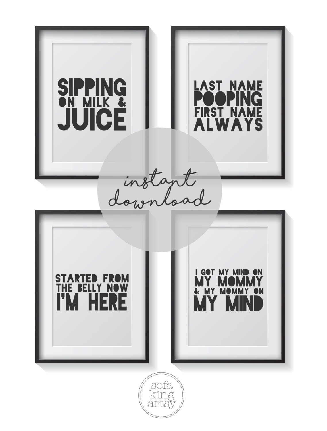 Printable Hip Hop Nursery Art // Hip Hop // Baby Art // Rap Lyrics // Printable // Nursery Art ...