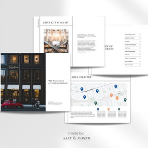 METRO Offering Memorandum, Minimal Design, CRE Marketing, Offer Memorandum, Canva Edit, Commercial Real Estate, Letter and A4 Landscape