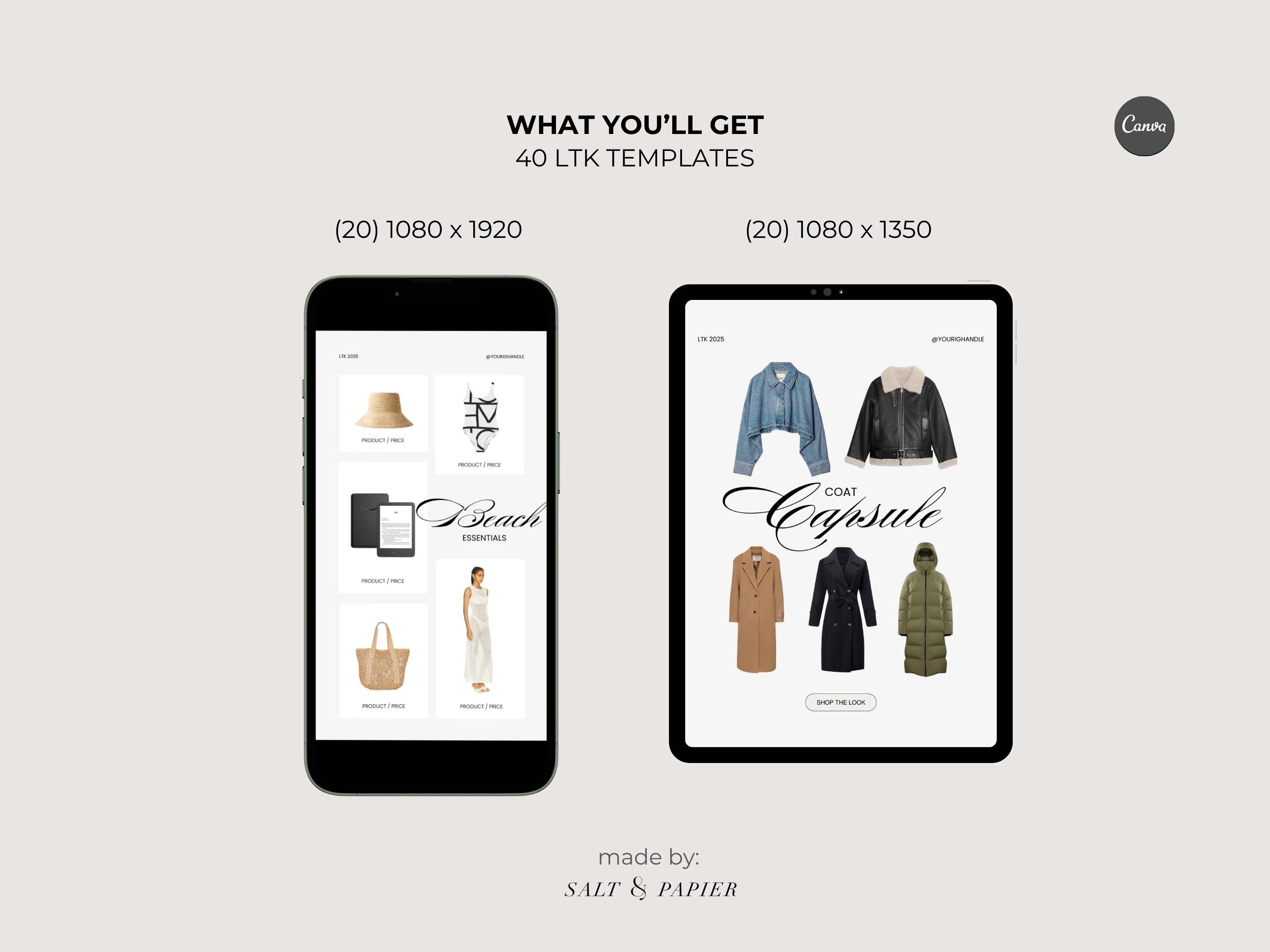 Fashion Social Media Templates, Canva Layouts (PDF File) - Etsy