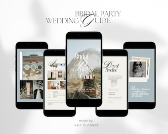Bridal Party Guide, Mobile Canva Template (Digital Download