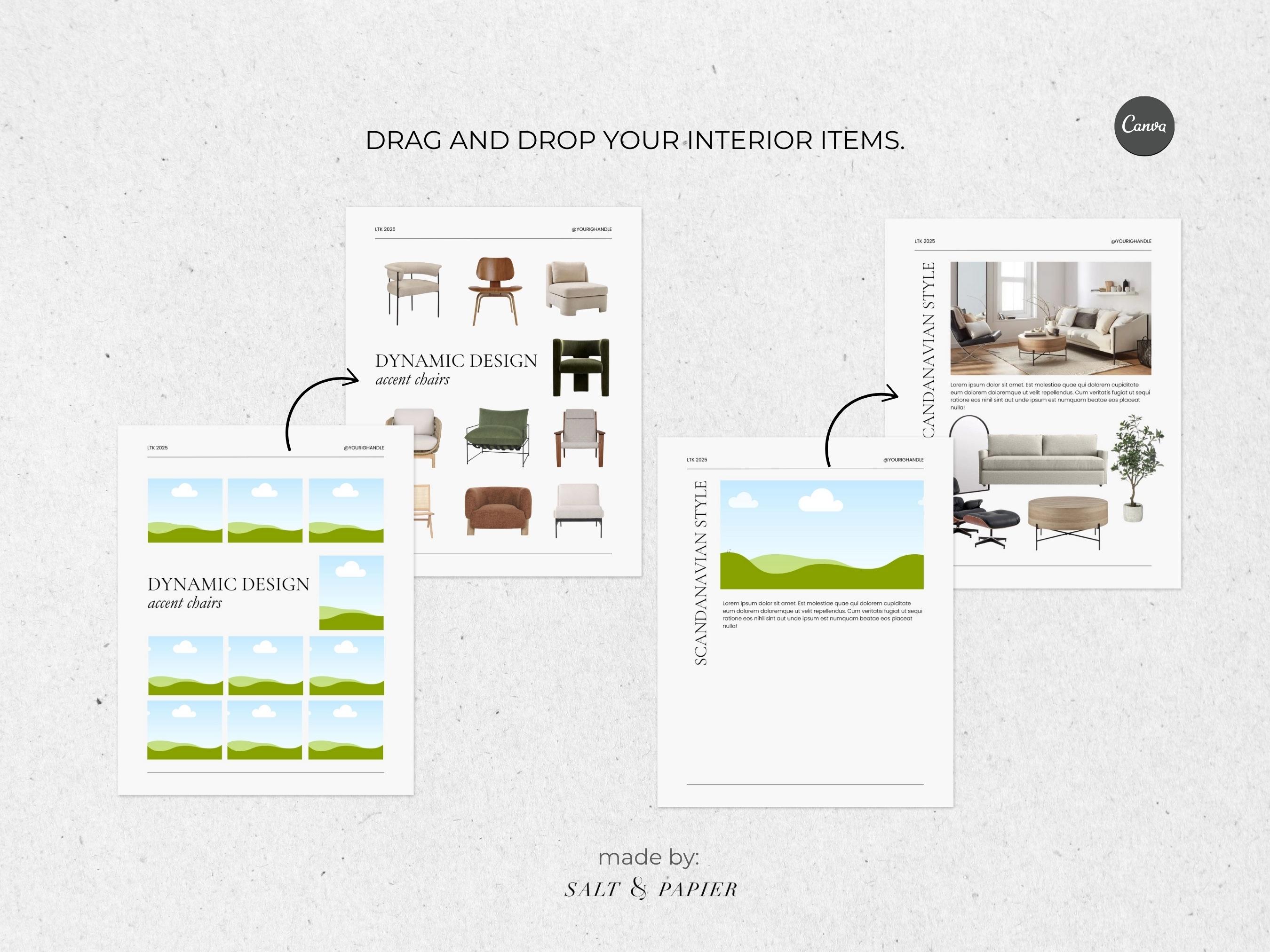 Interior Design LTK Templates: Canva Instagram Layouts (PDF) - Etsy