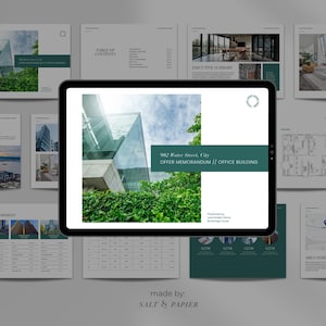 Offering Memorandum, Minimal Design, CRE Marketing, Real Estate Offer Memorandum, Canva Edit, Commercial Real Estate, US Letter Landscape