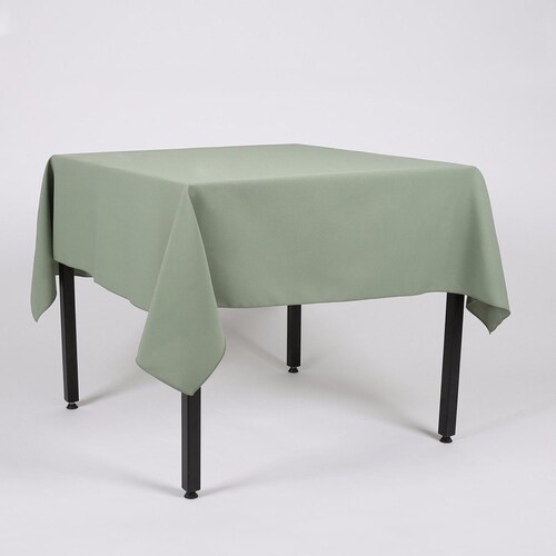 Sage Green Round Tablecloth Made From Polyester Fabric Not Etsy
