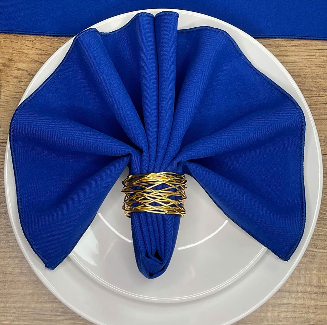 Royal Blue Napkins sold Individually Made From Polyester Etsy UK