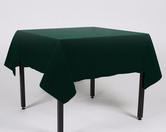 Bottle Green  Rectangle Fabric TABLECLOTH / TABLE CLOTH (Polyester, not cotton)