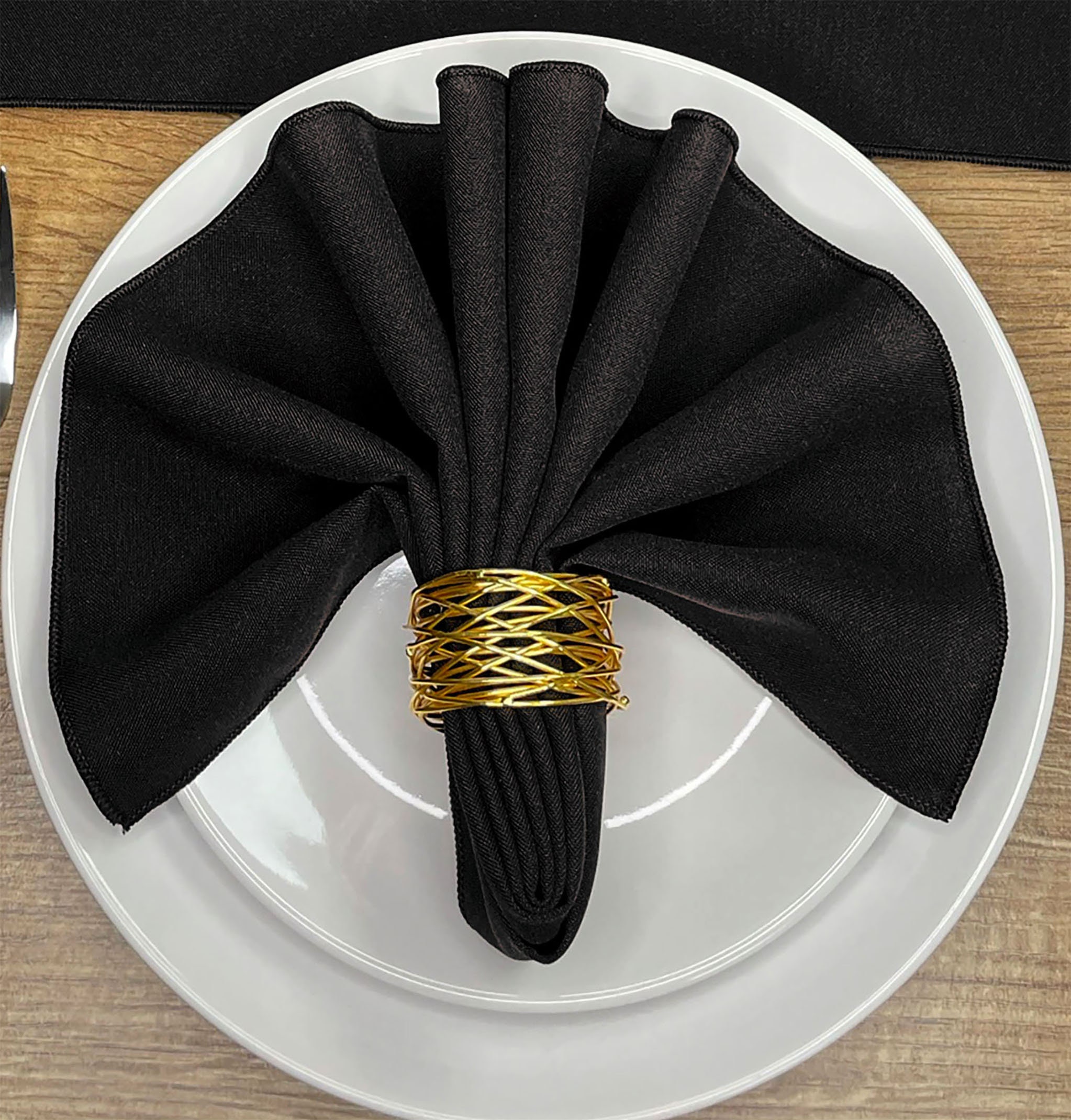 Black Napkins sold Individually Made From Polyester Fabric Etsy UK
