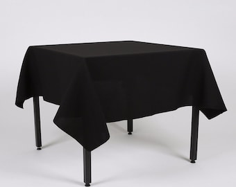 Black Rectangle Fabric TABLECLOTH / TABLE CLOTH (Polyester, not cotton)