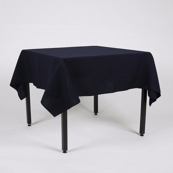 Dark Navy Blue  Rectangle Fabric TABLECLOTH / TABLE CLOTH (Polyester, not cotton)