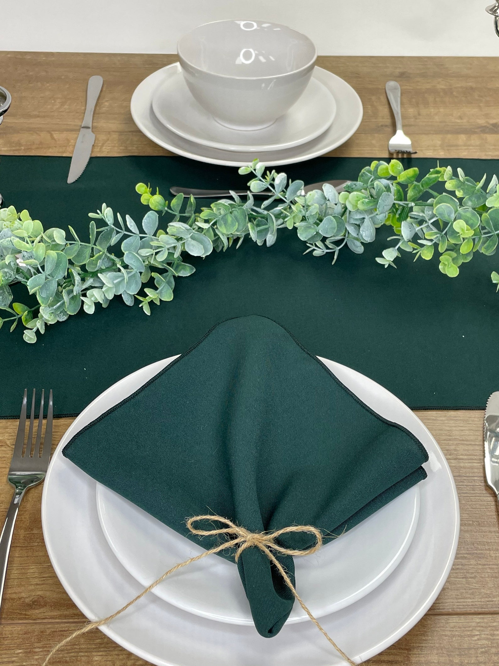 Bottle Green Napkins Sold Individually Made from polyester Etsy