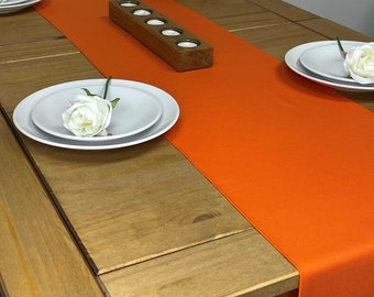 Orange Table Runner - 100% Polyester Fabric overlocked with quality cotton thread