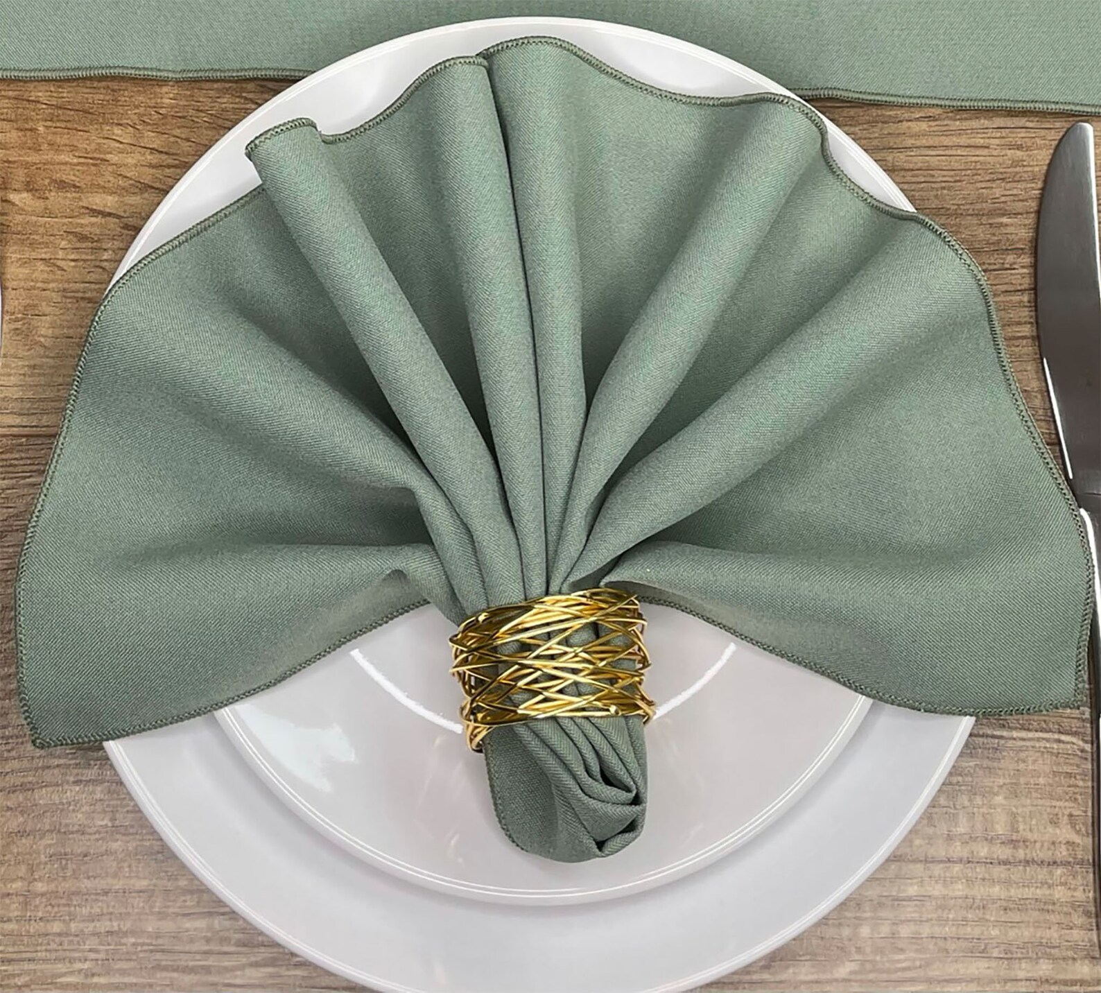 Sage Green Napkins sold Individually Made From Polyester Etsy UK