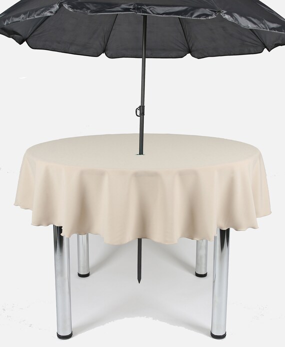 Stone Round Washable Garden Patio Tablecloth With Hole For Uk Stone Round Washable Garden Patio, Round Outdoor Tablecloth With Umbrella Hole Uk