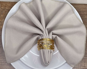 Stone Napkins - Made from polyester fabric not cotton.