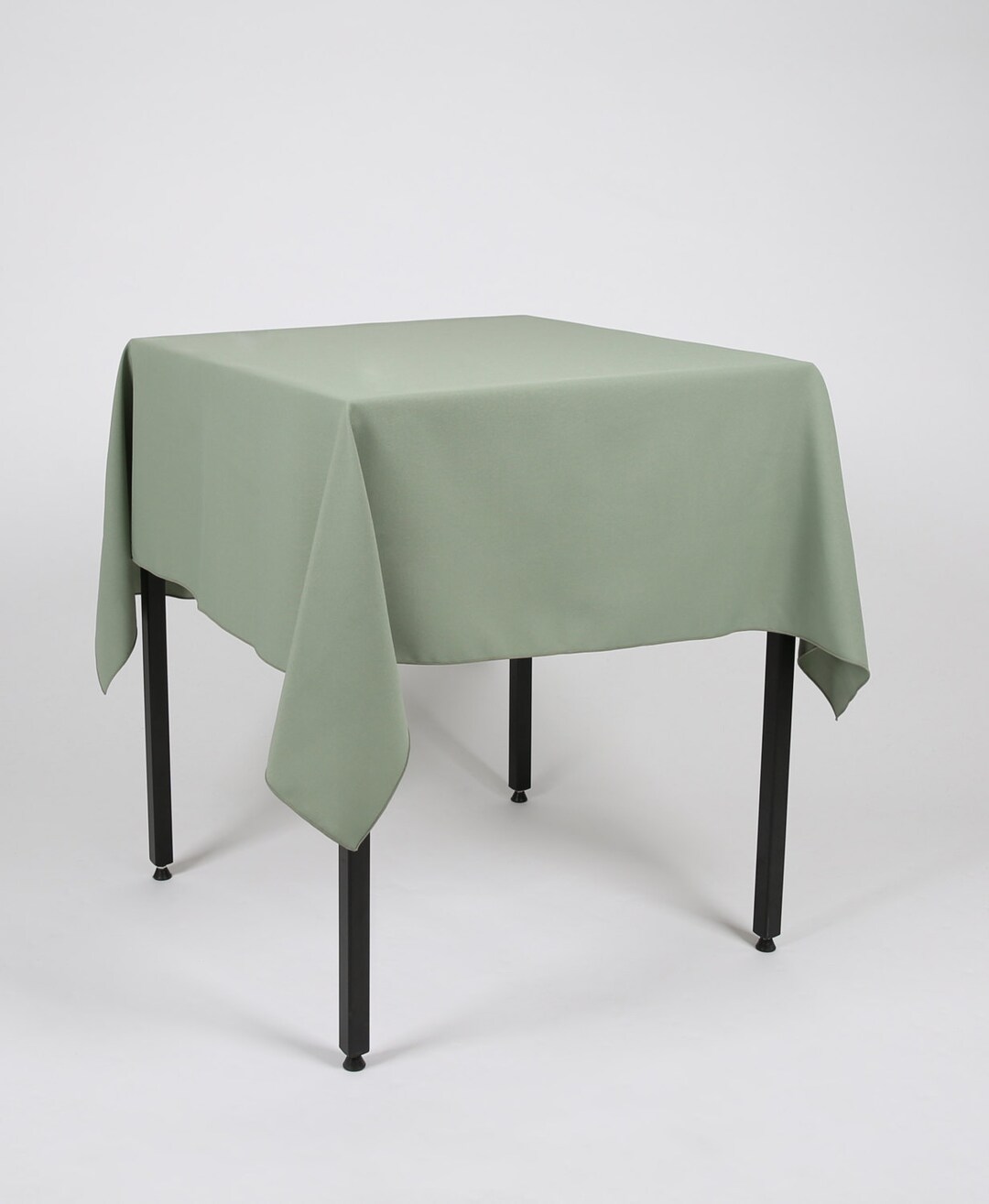 Sage Green Square Tablecloth Made From Polyester Fabric Not Cotton