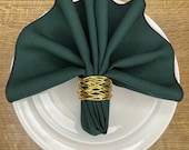 Bottle Green Napkins (Sold Individually) - Made from polyester fabric not cotton.