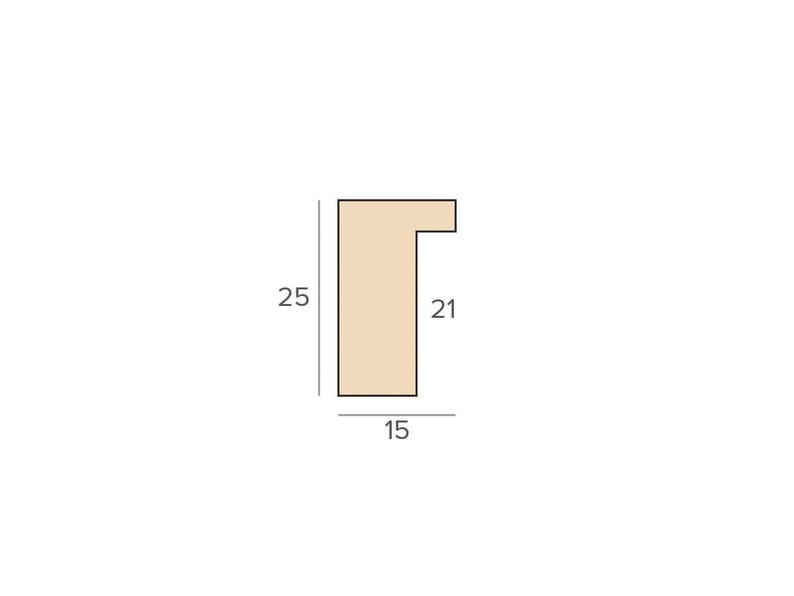 May include: A diagram of a picture frame with measurements in inches. The frame is 25 inches tall, 15 inches wide, and 21 inches long.