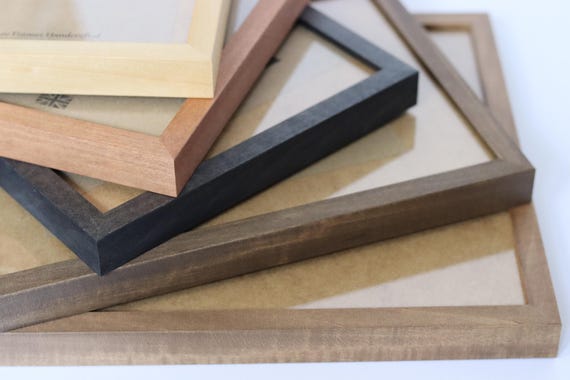 Square Wood Frames, Frames With Mounts, 8x8 10x10 12x12 14x14 16x16, Perfect Gift, Elegant Luxury, Made To Order , High-Quality Frames