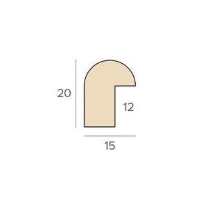 Puede incluir: Una moldura de madera con un borde redondeado, que mide 50,8 cm por 38,1 cm. La moldura tiene una secci&oacute;n de 30,5 cm de ancho y una secci&oacute;n de 12,7 cm de ancho.