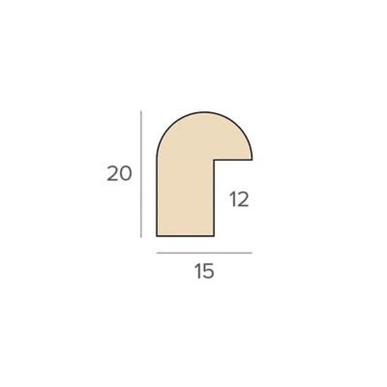 Puede incluir: Una moldura de madera con un borde redondeado, que mide 50,8 cm por 38,1 cm. La moldura tiene una secci&oacute;n de 30,5 cm de ancho y una secci&oacute;n de 12,7 cm de ancho.