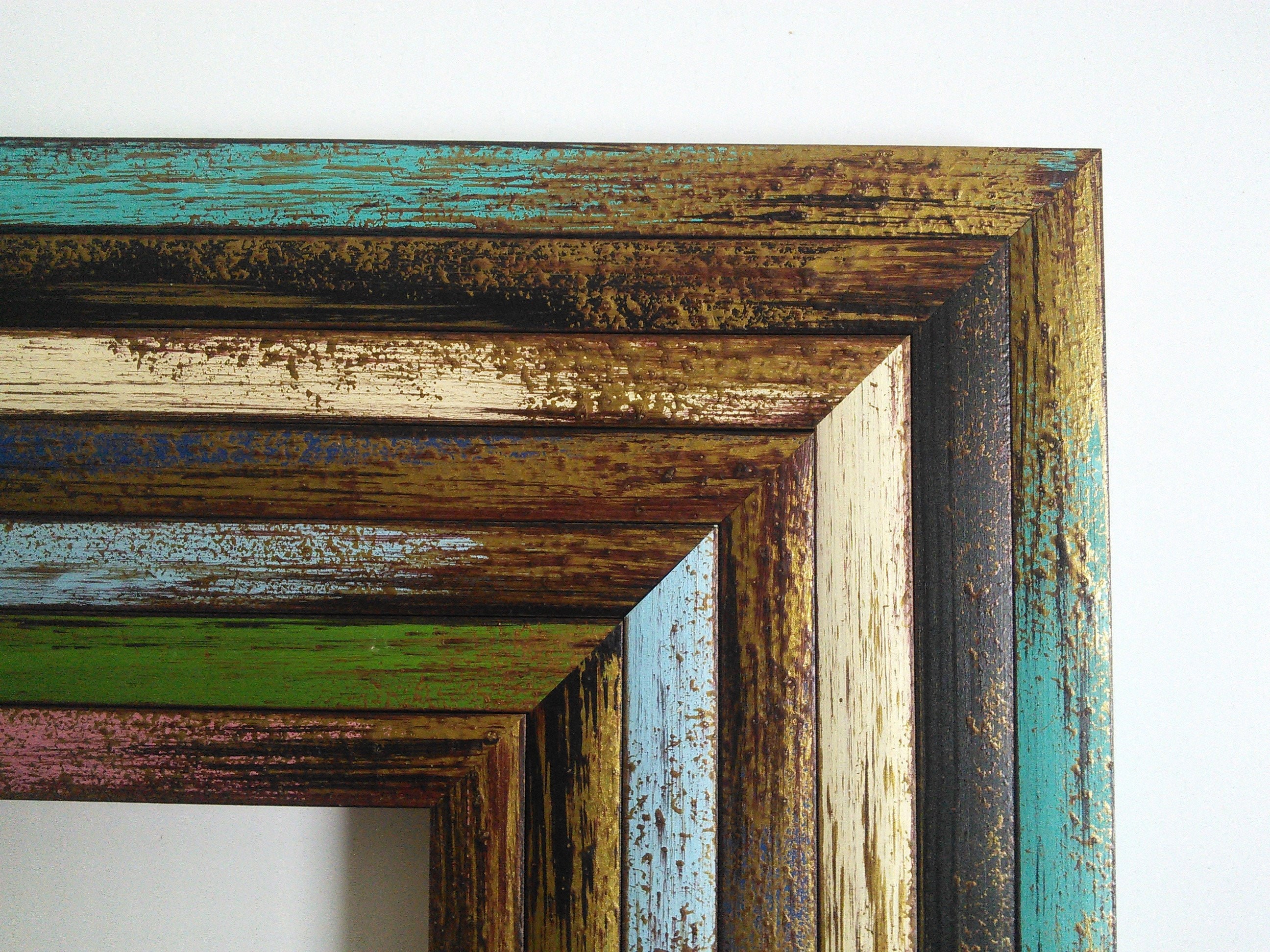 Distressed Frame 10x12 Picture Frame Colorful Frames Etsy UK