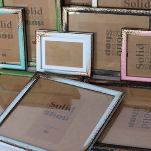 Distressed Frame A5 A4 A3 A2 Picture Frame Home Living Rustic Decor Photo Frame Woodworking Wedding Wood Decor Wall Frame solidwoodshop image 3
