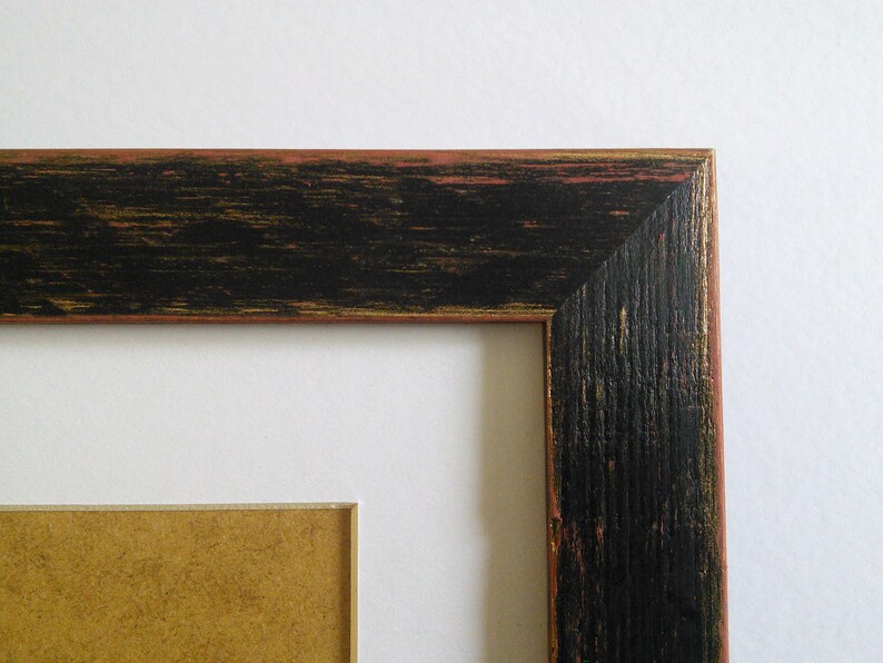Distressed black frame 10x10 picture frame home and Etsy