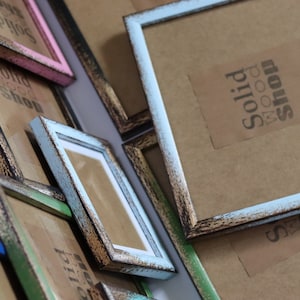 Poster Frame Picture Frames with Mount A6 A5 A4 A3 A2 11X14 Distressed Frame Artistic Photo Display Wall Decor Handmade Gift Unique Frame image 8