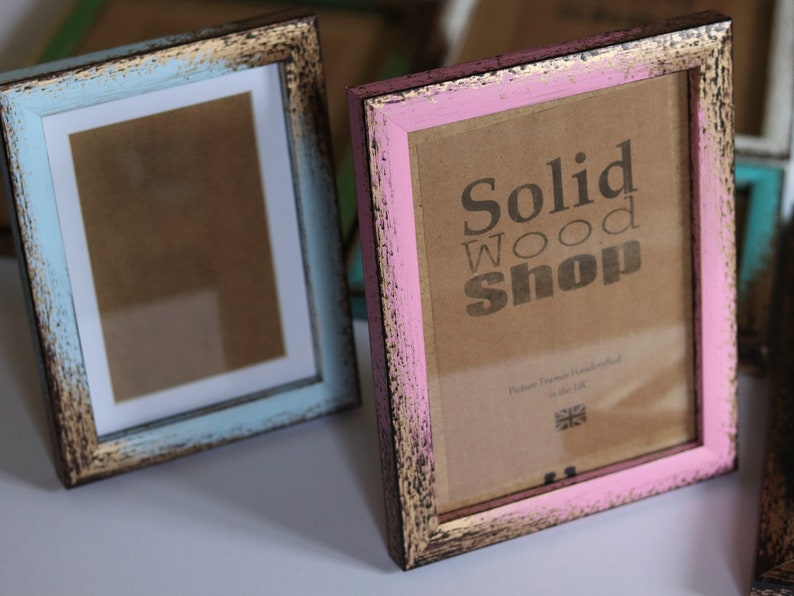 Distressed Frame A5 A4 A3 A2 Picture Frame Home Living Rustic Decor Photo Frame Woodworking Wedding Wood Decor Wall Frame solidwoodshop image 7