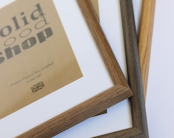 Oak Veneer Wooden Picture Frame, A5 A4 A3 A2 8x10 Real Wood Photo Frame, Wall Art Display, Gift Idea, Poster Frame, Various sizes Available