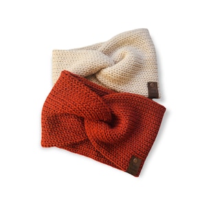 Knit Earwarmer, Knitted Headband - THE IRIS HEADBAND