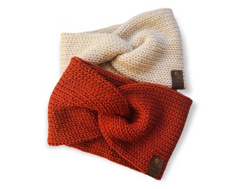 Knit Earwarmer, Knitted Headband - THE IRIS HEADBAND