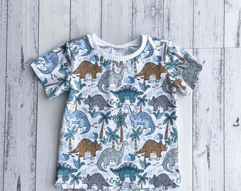 Dinosaur T-shirt- Stegosaurus, Brachiosaurus, Triceratops
