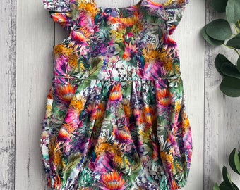 Native Australian Waratah Tea Party Romper