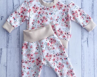 Peachy Floral Tracksuit Set