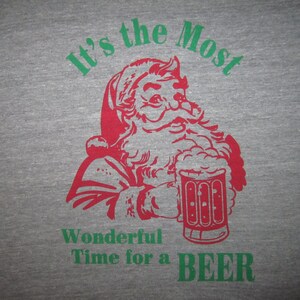 mens its the most wonderful time for a beer christmas t shirt funny xmas holiday ugly sweater party secret santa drinking novelty cool tee
