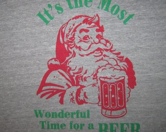 mens its the most wonderful time for a beer christmas t shirt funny xmas holiday ugly sweater party secret santa drinking novelty cool tee