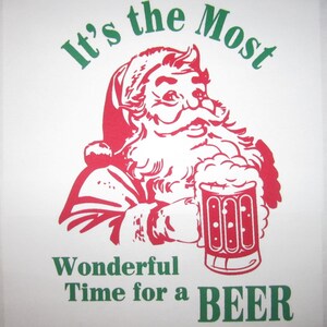 red sleeve mens its the most wonderful time for a beer christmas t shirt funny xmas holiday ugly sweater new party secret santa drinking tee image 2