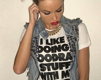 Womens che mi piace fare roba hoodrat con mio amici t camicia divertente umorismo anca Girardi alla moda abbigliamento americano carina cappuccio cricchetto impressionante