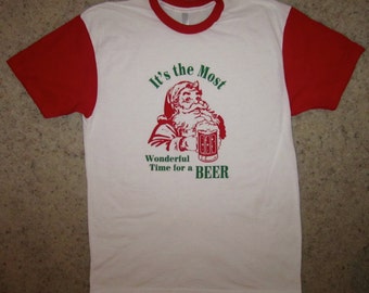 red sleeve mens its the most wonderful time for a beer christmas t shirt funny xmas holiday ugly sweater new party secret santa drinking tee