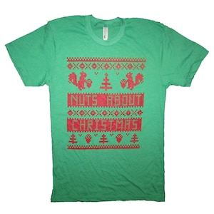 Mens Nüsse über Weihnachten t Shirt lustige Eichhörnchen hässlich Xmas Urlaub Pullover Partei Abschlag oben hübsch weich geheime Santa Streifenhörnchen präsent Geschenkidee
