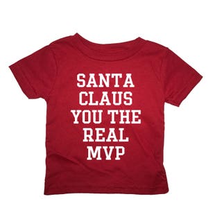 Père Noël vous le vrai MVP t shirt enfants carte de Noël idée photo top drôle mignon garçons filles infantile enfant en bas âge bas de vacances refoulement tee