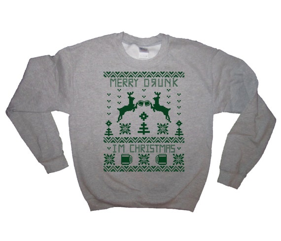 Funny Xmas Drinking Ugly Sweater - Merry Drunk I'm Christmas T-Shirt Funny Xmas Drinking Ugly Sweater - Merry Drunk I'm Christmas T-Shirt