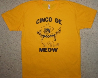 cinco de meow cat t shirt funny cinco de mayo beer spanish party drinking humor party tequilla spring break cool tee mexican awesome fiesta