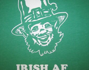 irish af t shirt tee shamrock humor funny green new awesome leprechaun offensive cool st. patrick's day saint paddys cute lucky top t shirt