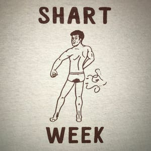 shart week t shirt funny novelty shark tee top gift present idea mens vintage secret santa gag fart poop offensive graphic humor cool new image 5